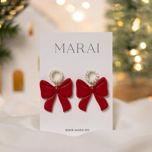 Cercei Pearl Bow - red - MARAI