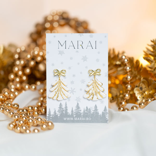 Cercei Braduți Albi