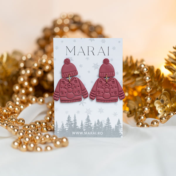 Cercei Christmas Sweater - burgundy