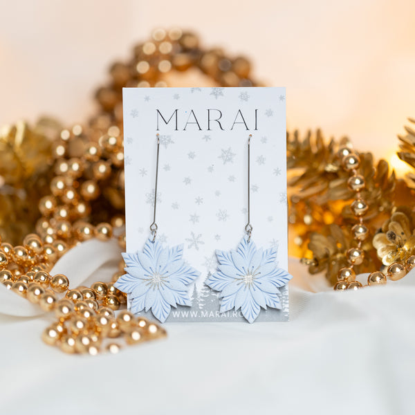 Cercei Fulg de Nea Plutitor - baby blue