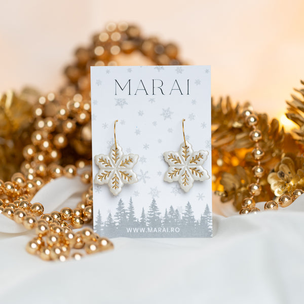 Cercei Hoops - Golden Snowflake