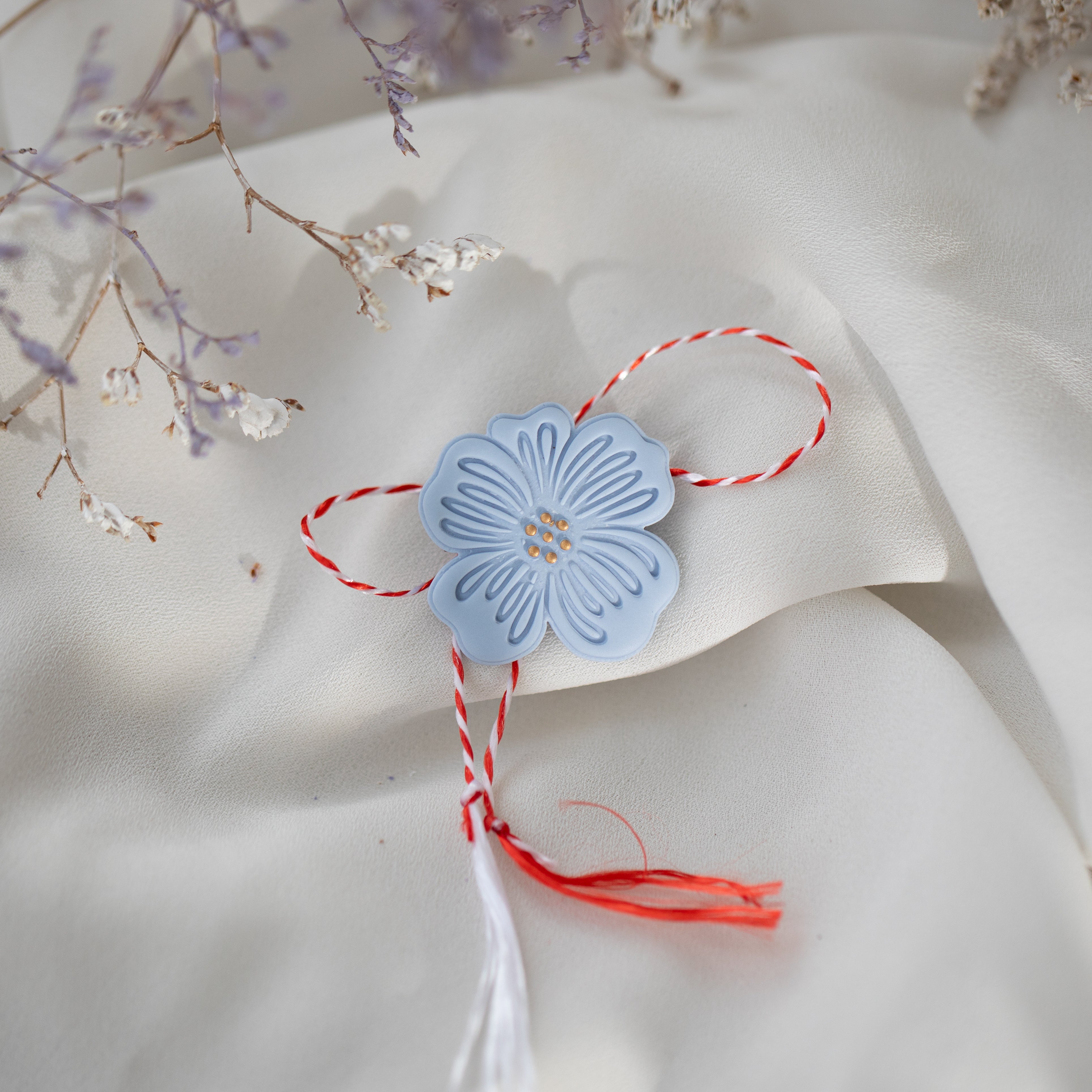 Brosa Anemona Albastra