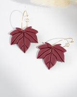 Cercei Autumn Leaf - Hoops - rouge