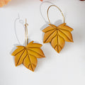 Cercei Autumn Leaf - Hoops - yellow tones