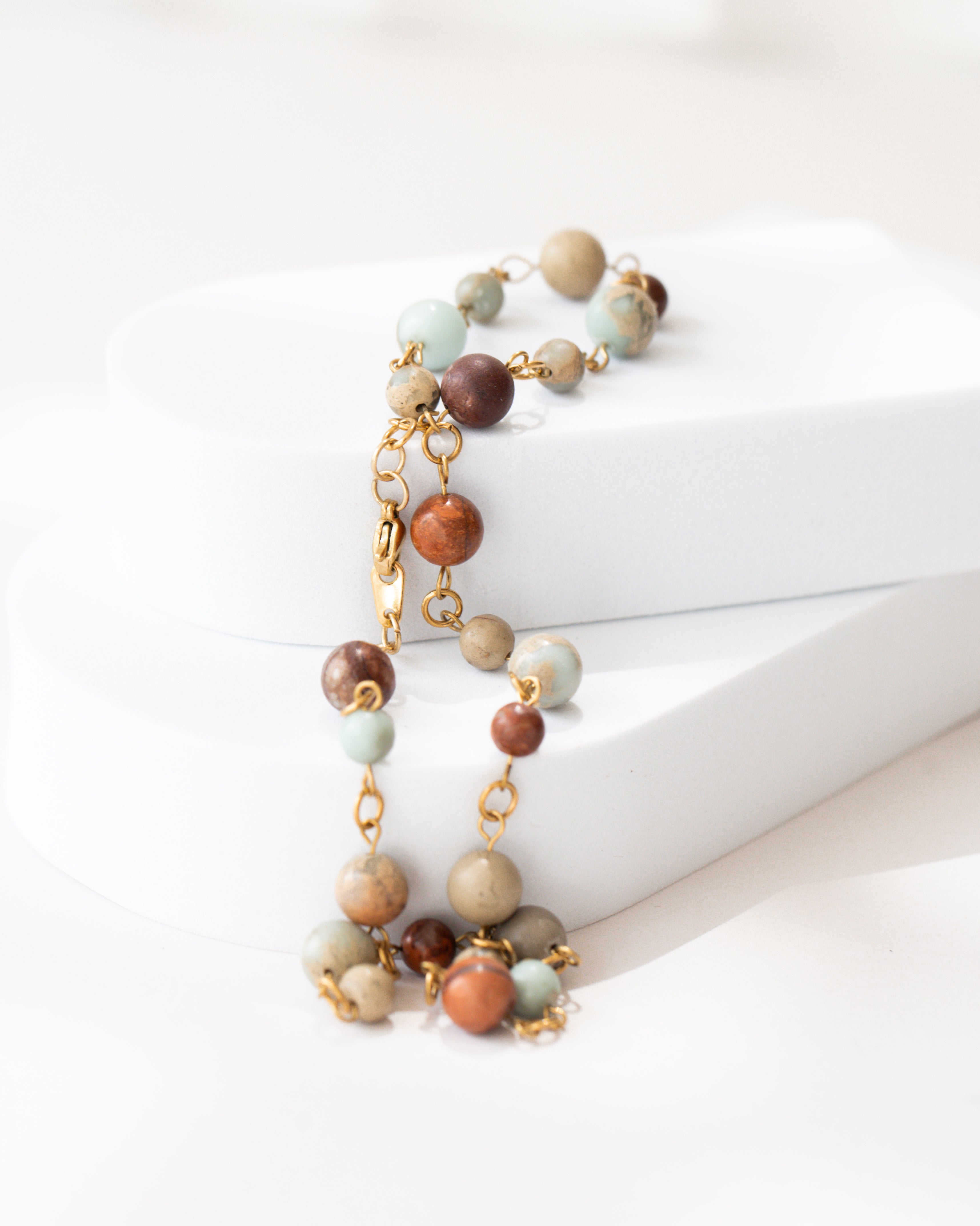 Colier Natural Aqua Terra Jasper