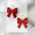 Cercei Pearl Bow - red