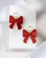 Cercei Pearl Bow - red