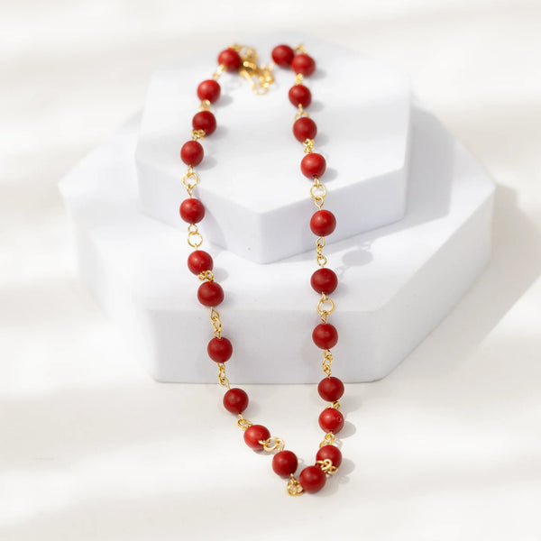 Colier din lut polimeric - Red