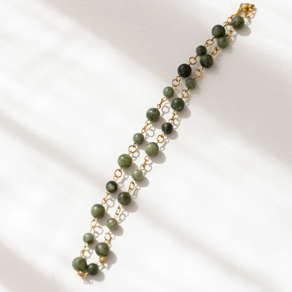 Colier Natural Aqua Terra Jasper - green