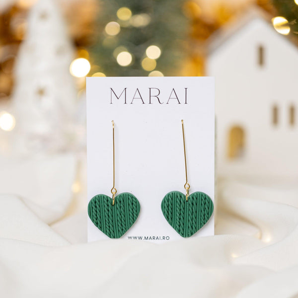 Cercei Fluffy Heart - green