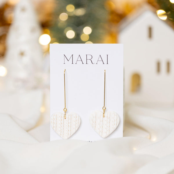 Cercei Fluffy Heart - white