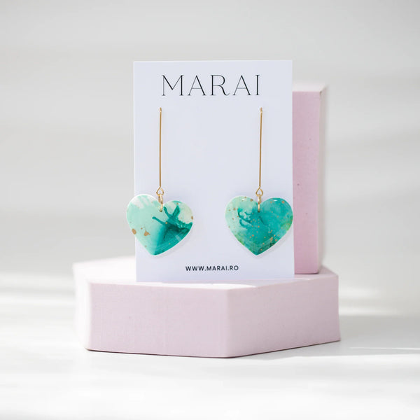 Cercei  Heart - green ink