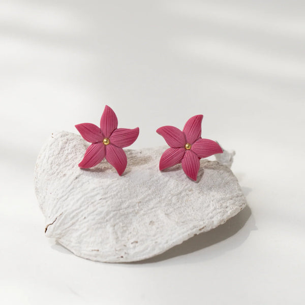 Cercei Studs Samura - fuchsia