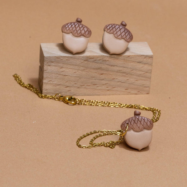 Set Colier si Cercei Ghindă