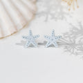 Cercei Studs Starfish - pearl blue