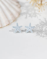 Cercei Studs Starfish - pearl blue