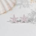 Cercei Studs Starfish - pearl light lavander