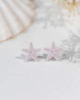 Cercei Studs Starfish - pearl light lavander