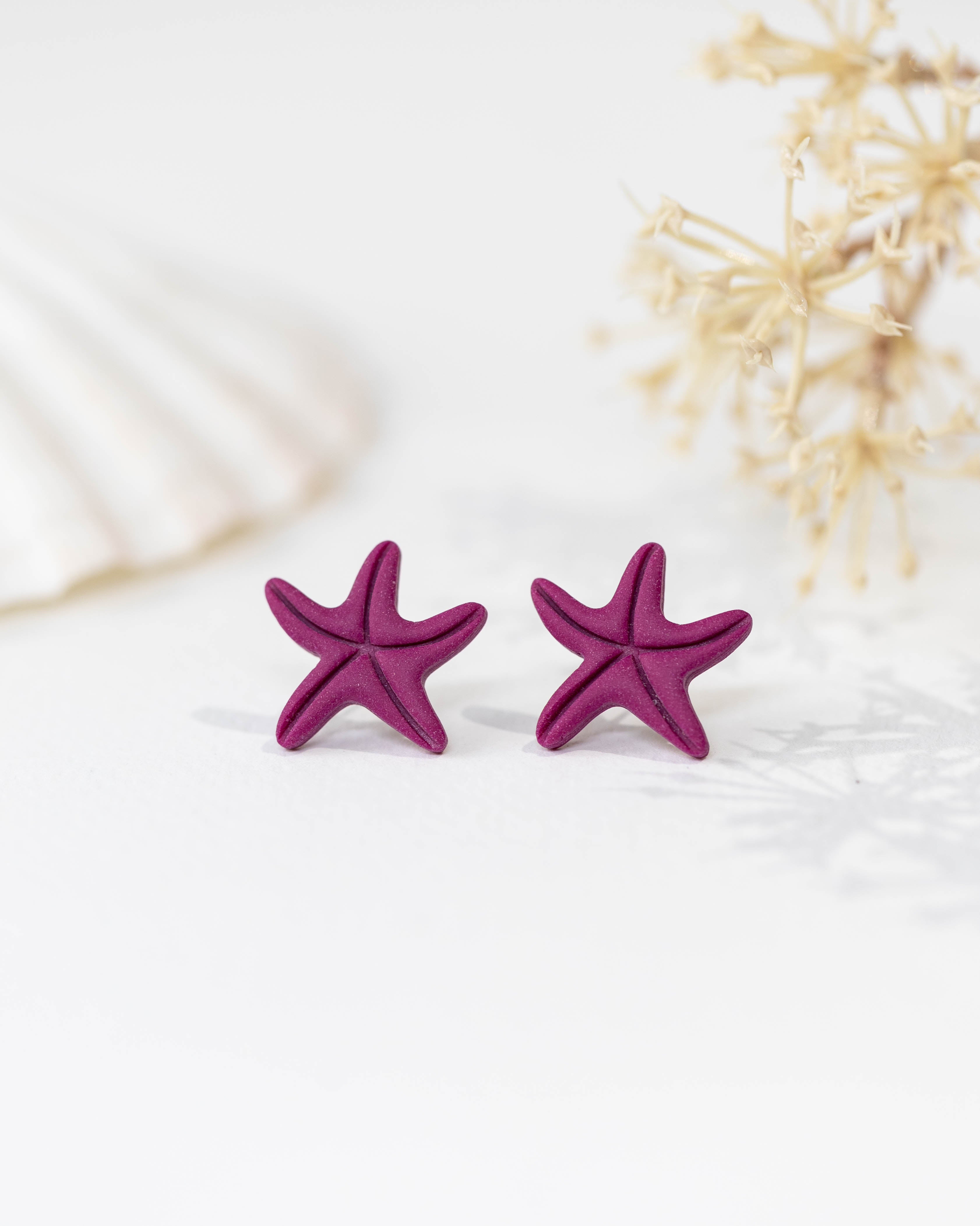 Cercei Studs Starfish Berry