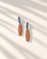 Cercei Élan – Denim & Terracotta