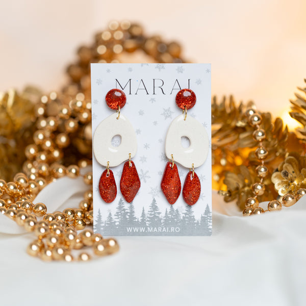 Cercei Heruvina - red glitter