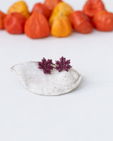 Cercei Autumn Leaf - Stud - burgundy