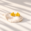 Cercei Autumn Leaf - Stud - yellow