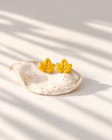 Cercei Autumn Leaf - Stud - yellow