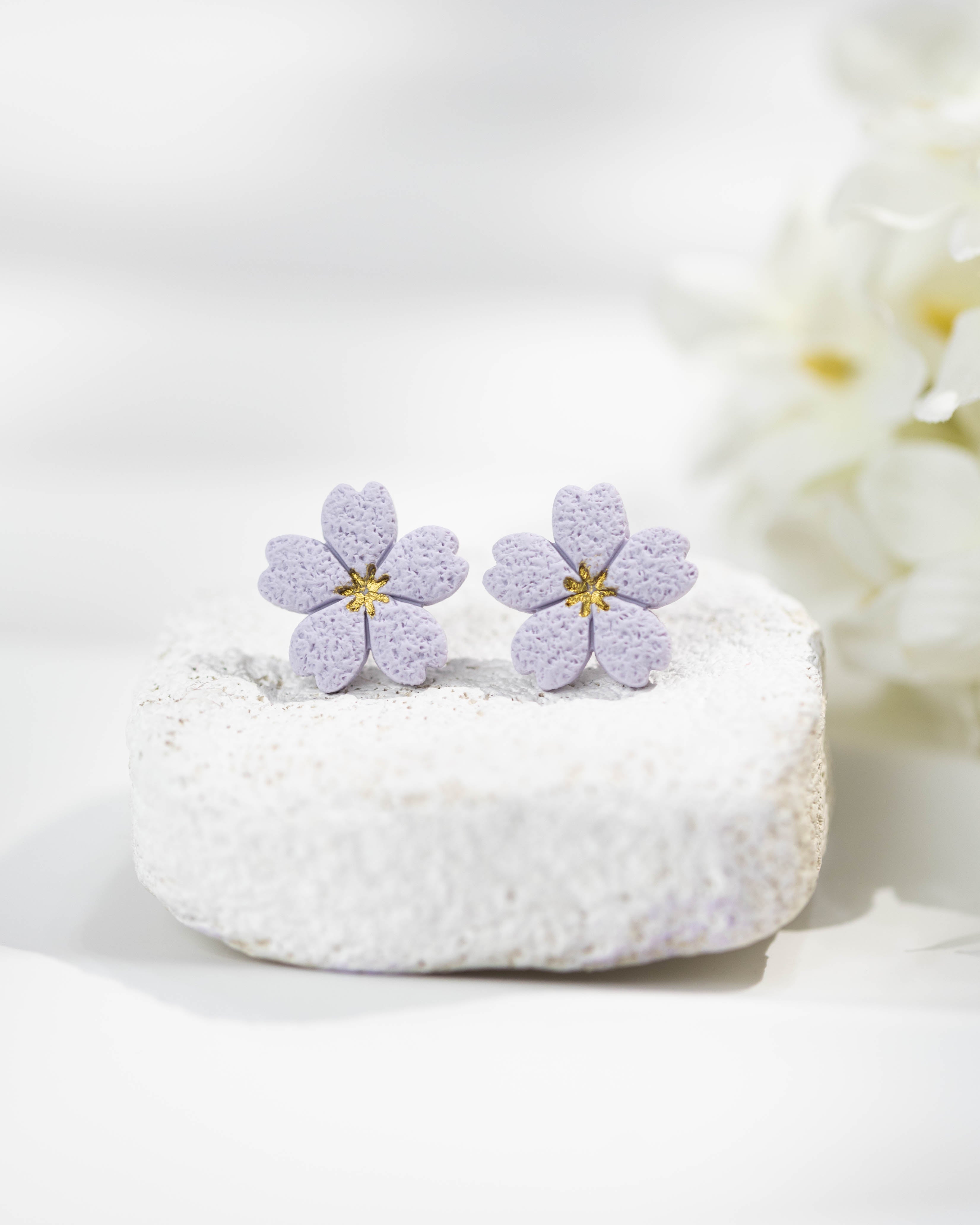 Cercei Studs Pastel Flower - soft liliac