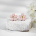 Cercei Studs Pastel Flower - baby pink