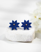 Cercei Studs Wildflower - royal blue