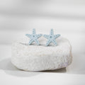 Cercei Studs Starfish - pearl blue