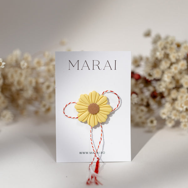 BROȘĂ FLORA - Yellow