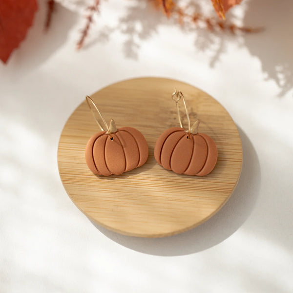 Cercei Hoops Pumpkin - terracotta