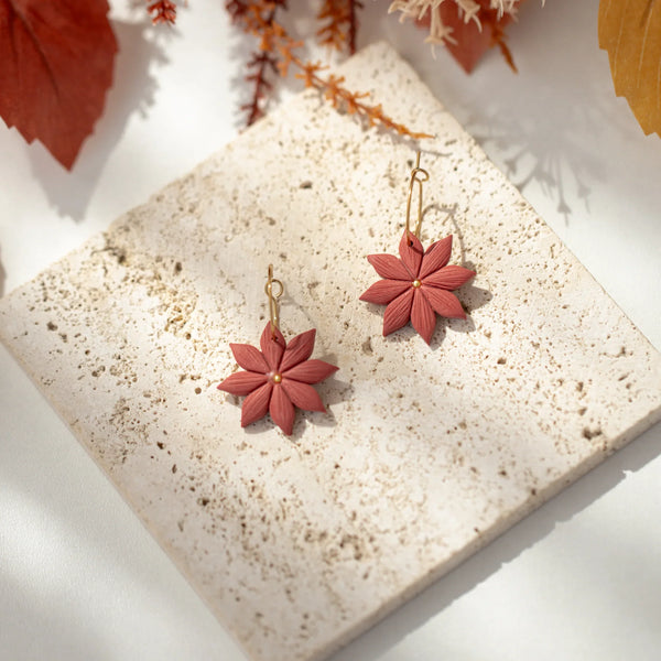 Cercei Hoops Voss - rouge