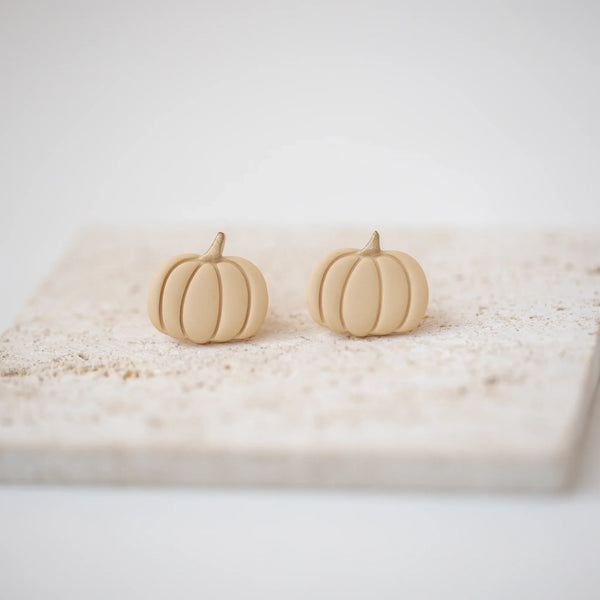 Cercei Pumpkin Studs - light yellow
