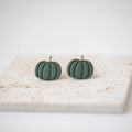 Cercei Pumpkin Studs - dark green