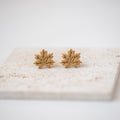 Cercei Autumn Leaf - Stud - mustard