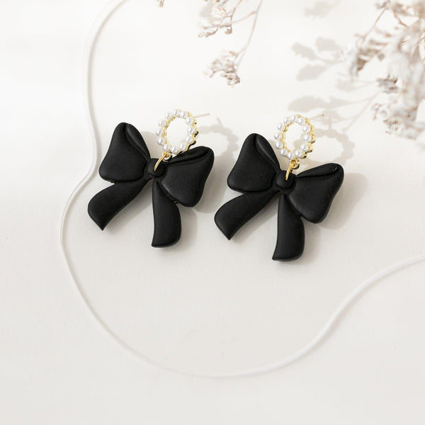 Cercei Pearl Bow - black - MARAI