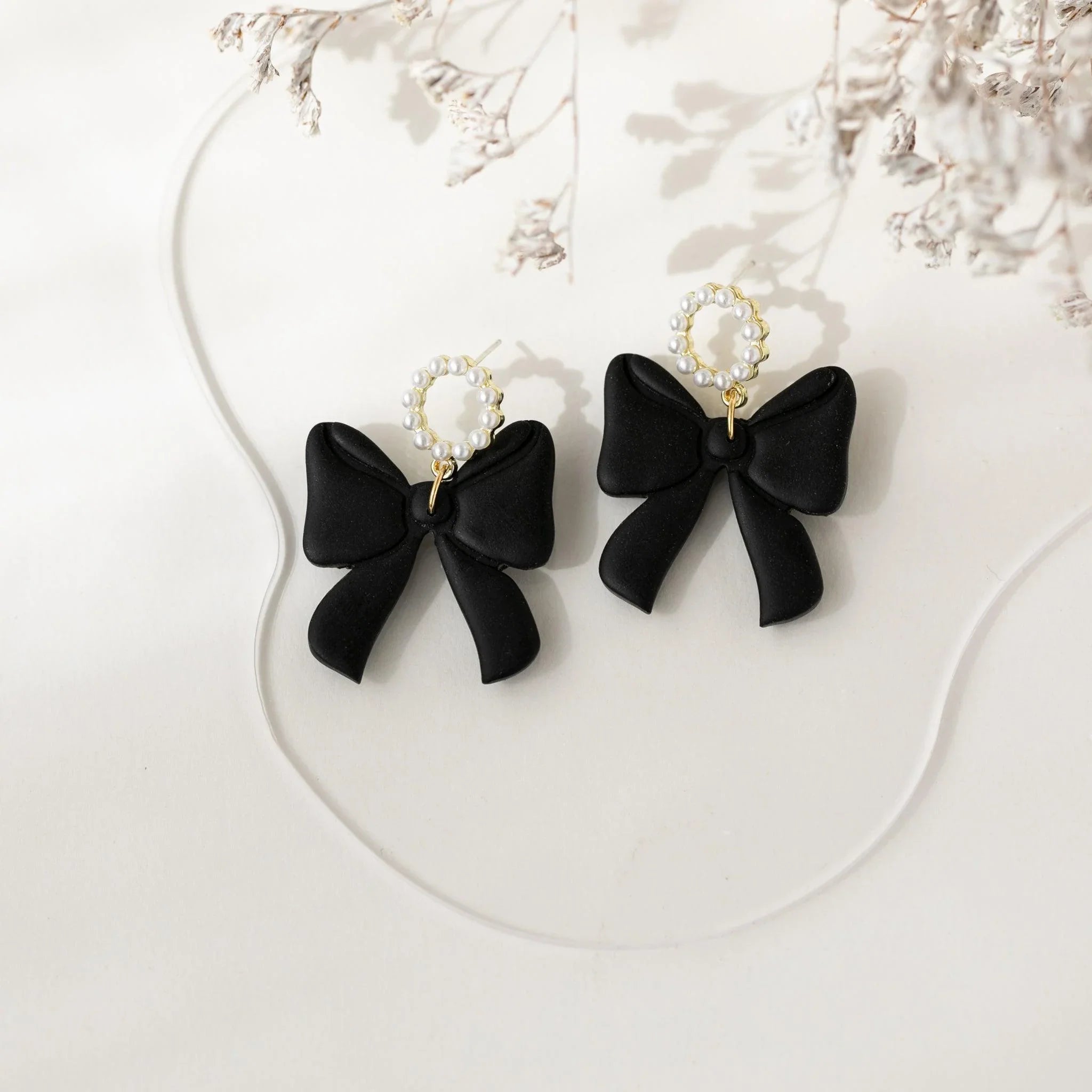 Cercei Pearl Bow - black - MARAI